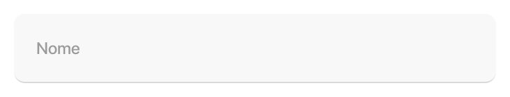 Empty text field with the placeholder Nome.