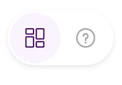 Floating menu with the dashboard active and help.